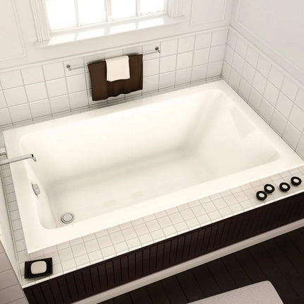 Pose 7236 Acrylic Drop-in End Drain Bathtub in White - Plumbing Market