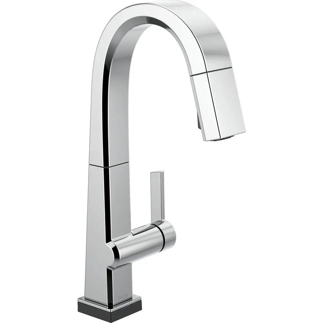 Delta Single Handle Pull Down Bar/Prep Faucet With Touch2O Technol 9993T-DST - Plumbing Market