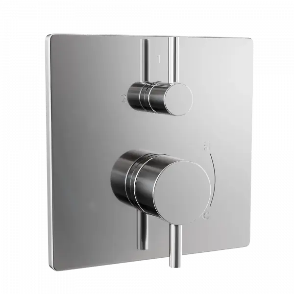 Pressure Balance Valve with Diverter Trim - Square - Plumbing Market