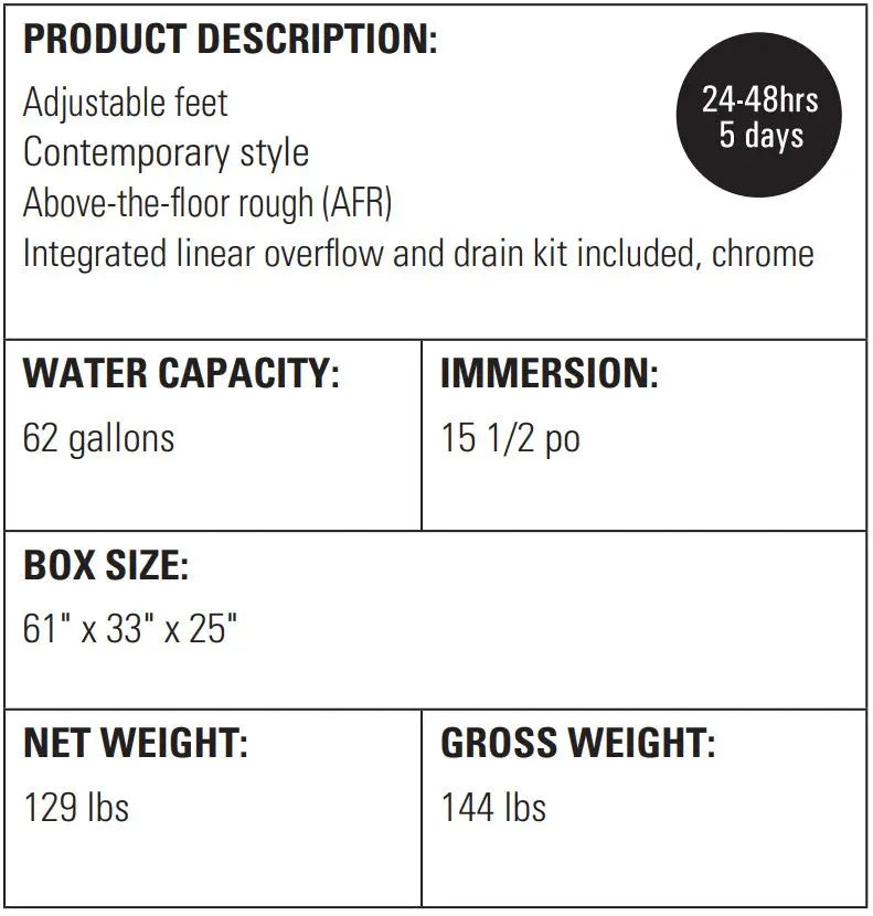 Produits Neptune Munich F2 6032 Freestanding Bathtub - Plumbing Market