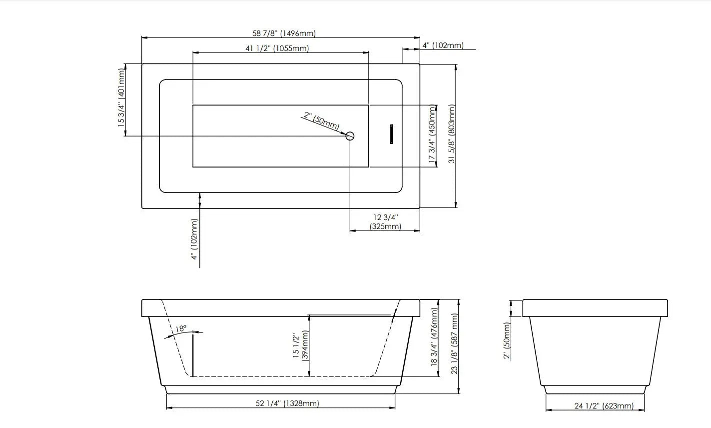 Produits Neptune Munich F2 6032 Freestanding Bathtub - Plumbing Market