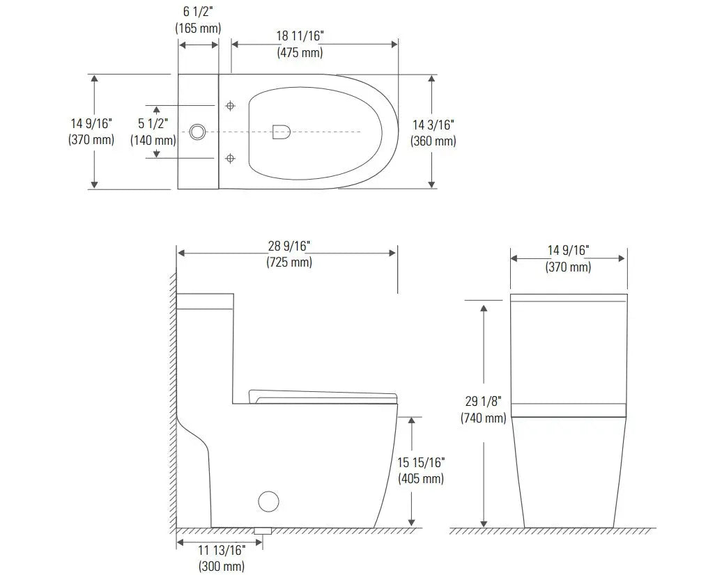 Produits Neptune Prague One Piece Elongated Toilet Double Flush - Plumbing Market