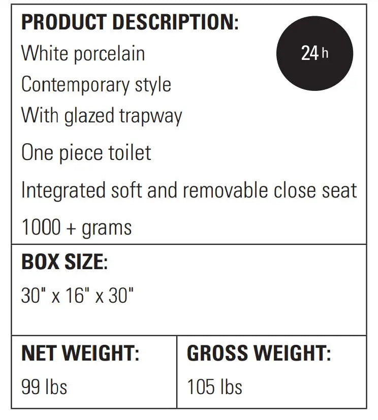 Produits Neptune Prague One Piece Elongated Toilet Double Flush - Plumbing Market