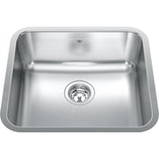 Kindred Steel Queen 19.75" x 17.75" undermount single bowl stainless steel kitchen sink QSUA1820-8
