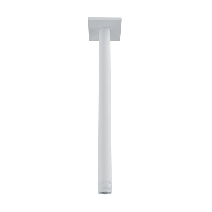Baril 12" Ceiling Mounted Shower Arm, Square Flange RAC-1218-14 in White