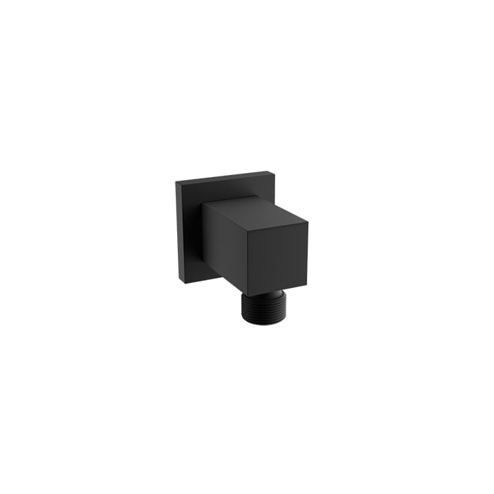 Baril Square Wall-Mounted Supply Elbow RAC-9001-18 in Matte Black