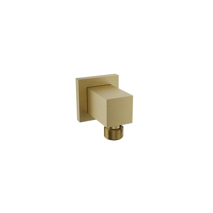 Baril Square Wall-Mounted Supply Elbow RAC-9001-18 in Satin Brass