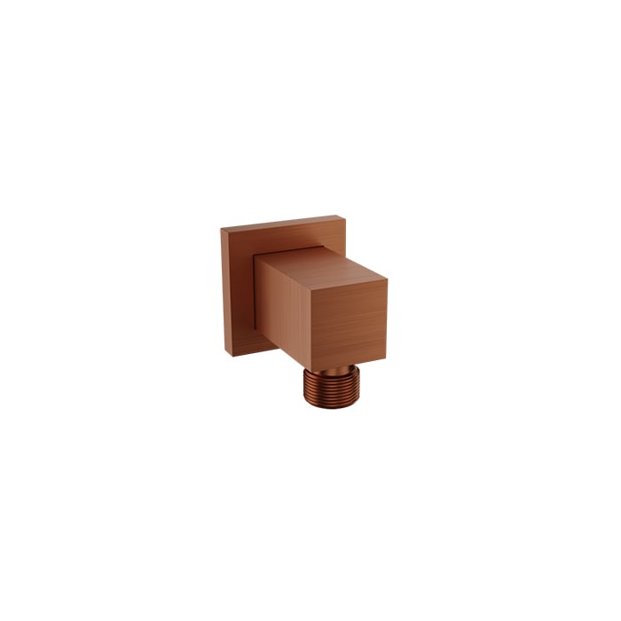Baril Square Wall-Mounted Supply Elbow RAC-9001-18 in Satin Copper