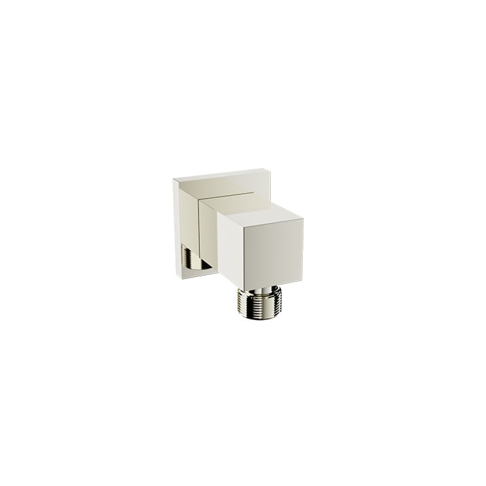 Baril Square Wall-Mounted Supply Elbow RAC-9001-18 in Polished Nickel