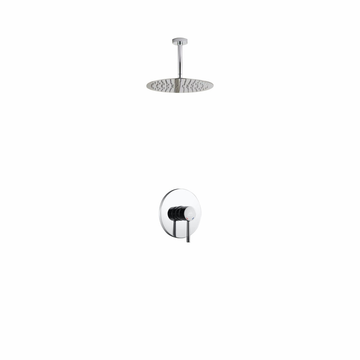 Kube Bath Aqua Rondo Shower Set w/ Ceiling Mount 12" Rain Shower Head - Chrome (RCR121V)
