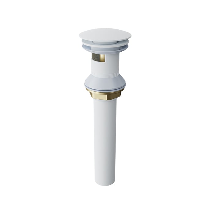 Baril Push-Button Pop-Up Drain for Lavatory (with Overflow) REN-8422-02 in White