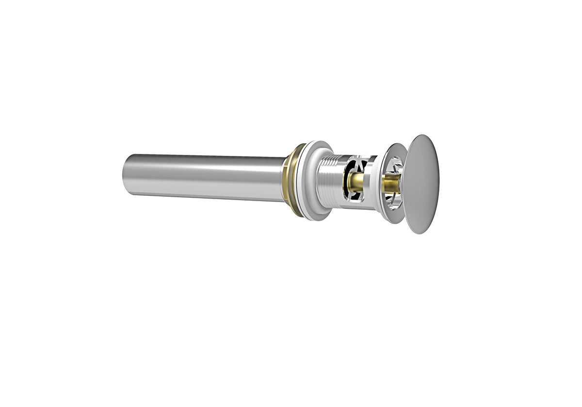 Baril Push-Button Pop-Up Drain for Lavatory (with Overflow) REN-8422-02 – Chrome photo (photo shows Chrome; shown for finishes Baril has not photographed)