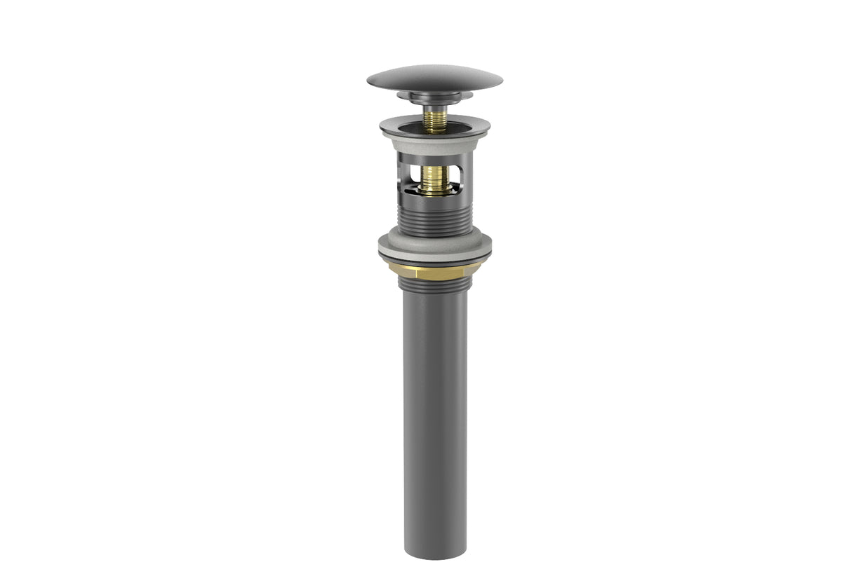 Baril Push-Button Pop-Up Drain for Lavatory (with Overflow) REN-8422-02 in Black Titanium