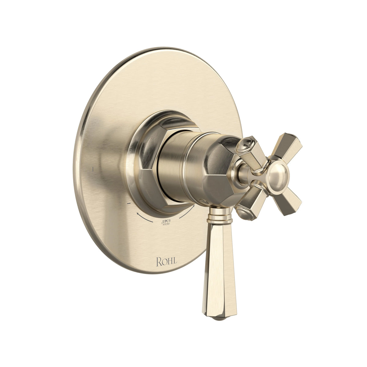 ROHL 1/2" Therm & Pressure Balance Trim With 2 Functions TTN44W1 - Satin Nickel