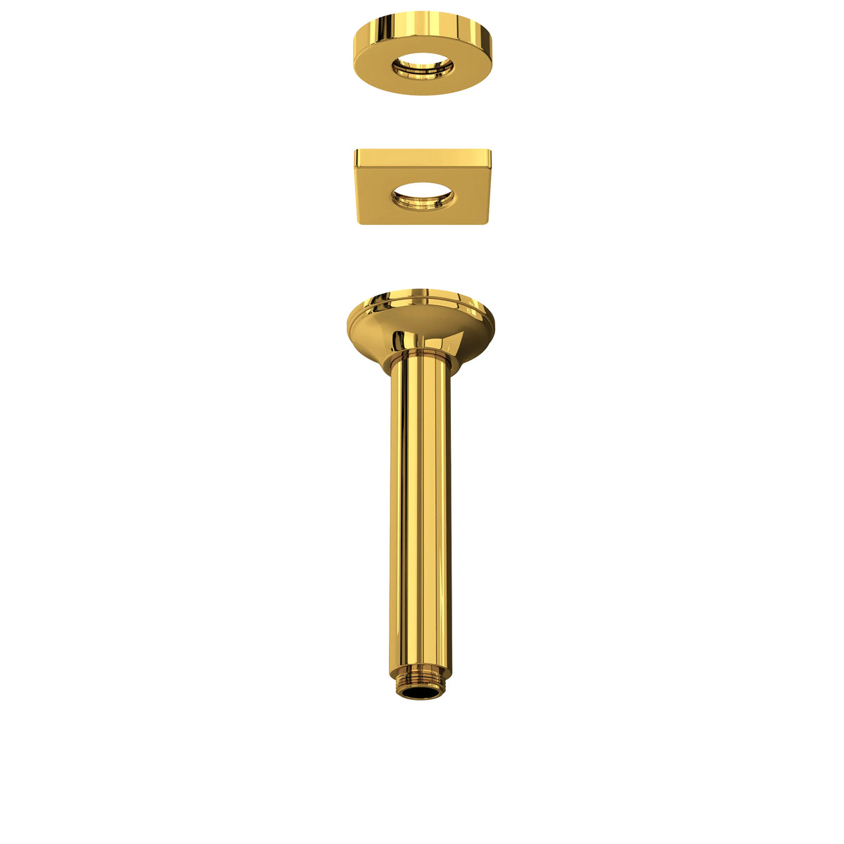 ROHL 7" Ceiling Mount Shower Arm 1505/6 - Unlacquered Brass