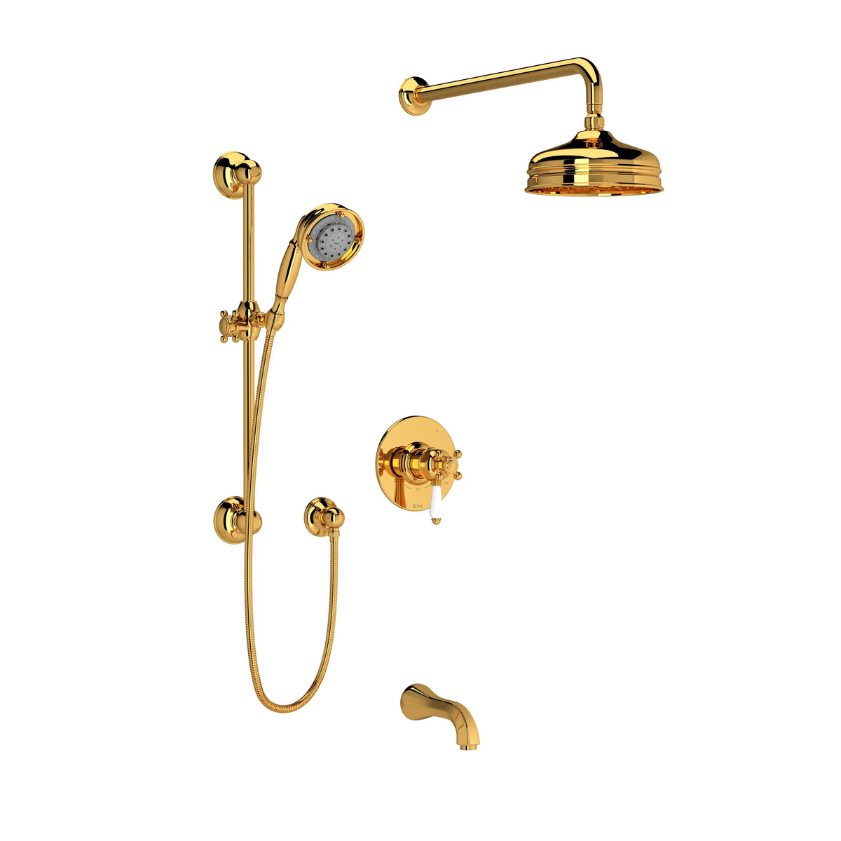 ROHL Acqui Shower Kit 1345 Trim TKIT1345AQLP - Italian Brass