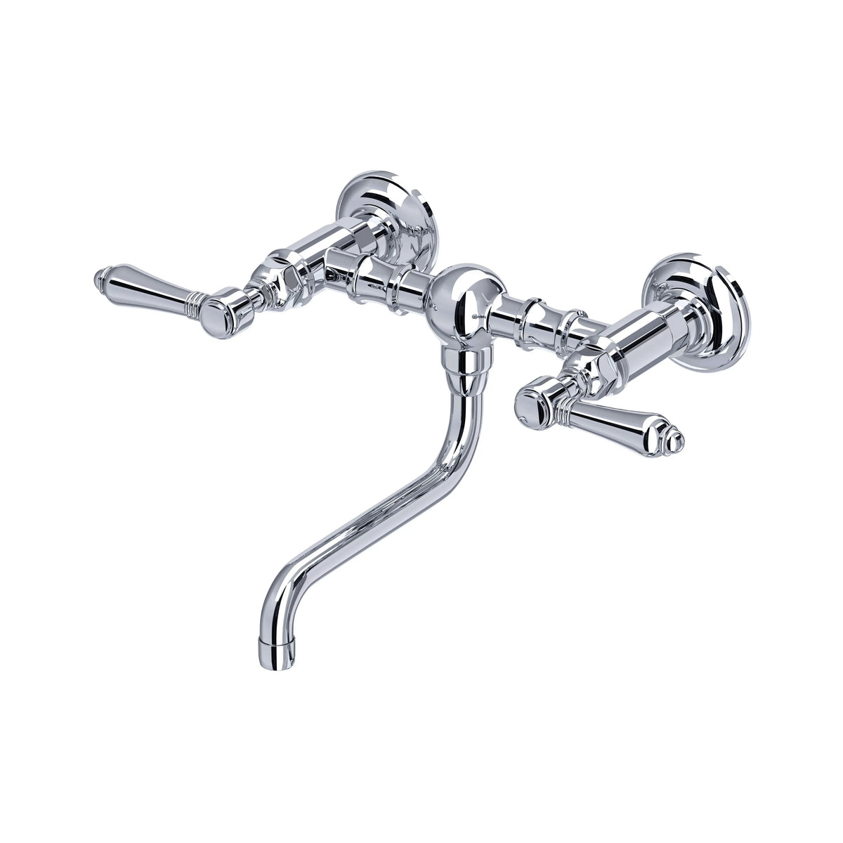 ROHL Acqui Wall Mount Bridge Lavatory Faucet A1405/44LM - Polished Chrome