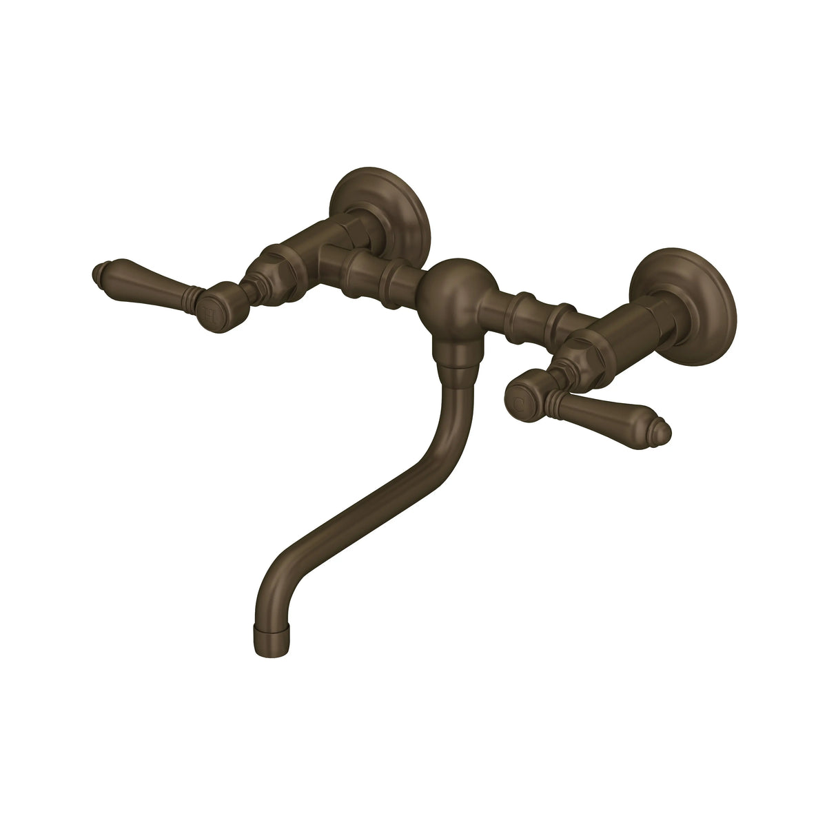 ROHL Acqui Wall Mount Bridge Lavatory Faucet A1405/44LM - Tuscan Brass