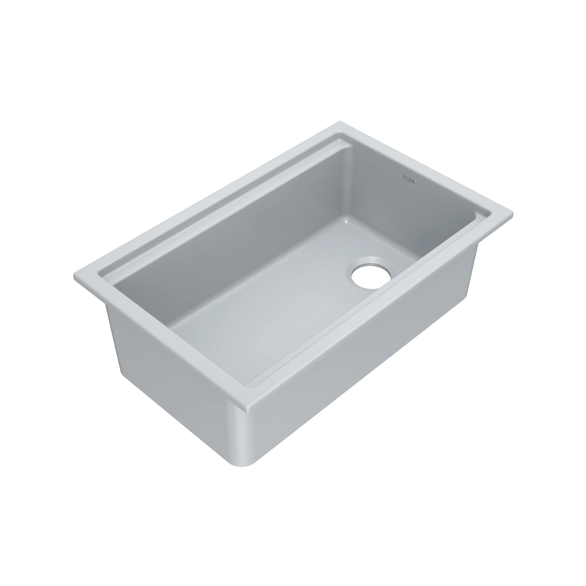 ROHL Allia 30" Fireclay Undermount Chef/Workstation Sink ALUM3019WS - Satin Grey