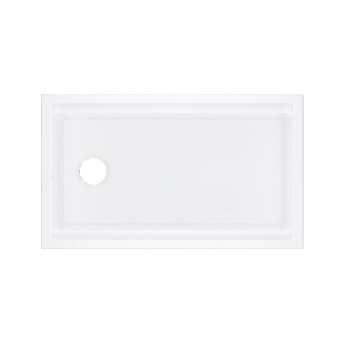 ROHL Allia 33" Fireclay Undermount Chef/Workstation Sink ALUM3319WS - White