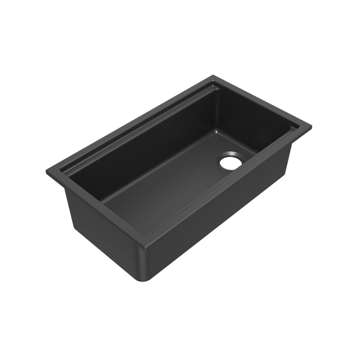ROHL Allia 33" Fireclay Undermount Chef/Workstation Sink ALUM3319WS - Satin Black