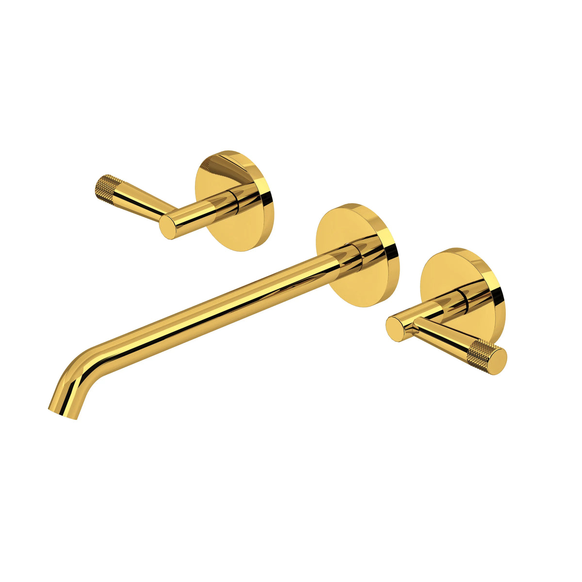 ROHL Amahle Wall Mount Tub Filler Trim With C-Spout TAM06W3LM - Unlacquered Brass