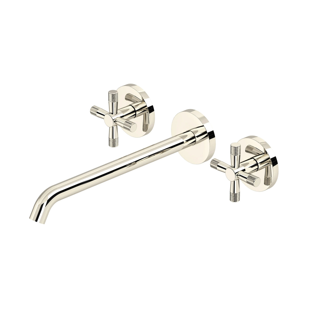 ROHL Amahle Wall Mount Tub Filler Trim With C-Spout TAM06W3XM - Polished Nickel