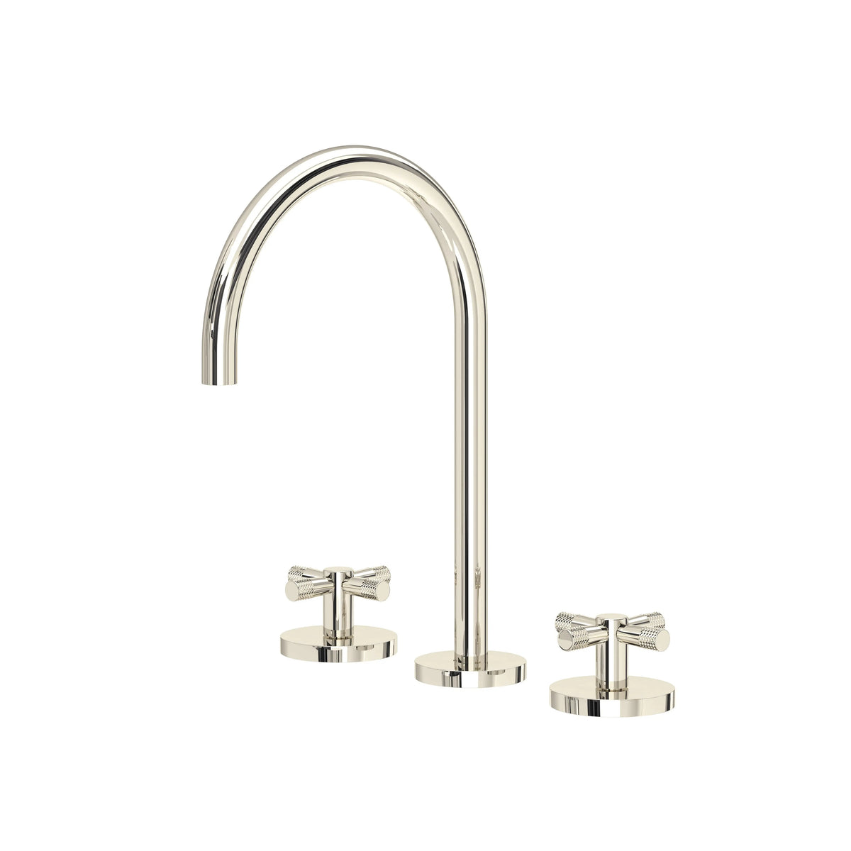 ROHL Amahle Widespread Lavatory Faucet With C-Spout AM08D3XM - Polished Nickel