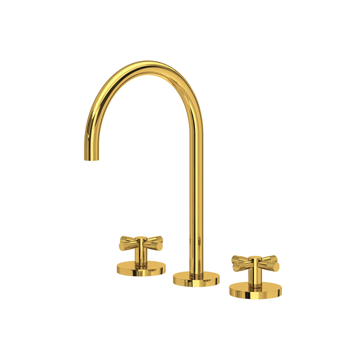 ROHL Amahle Widespread Lavatory Faucet With C-Spout AM08D3XM - Unlacquered Brass