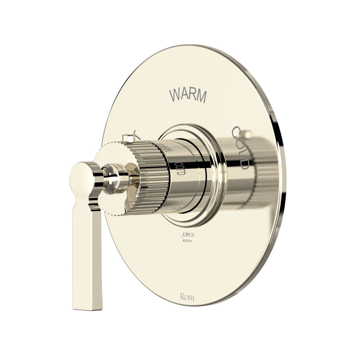ROHL Apadana 3/4" Thermostatic Trim Without Volume Control TAD13W1 - Polished Nickel