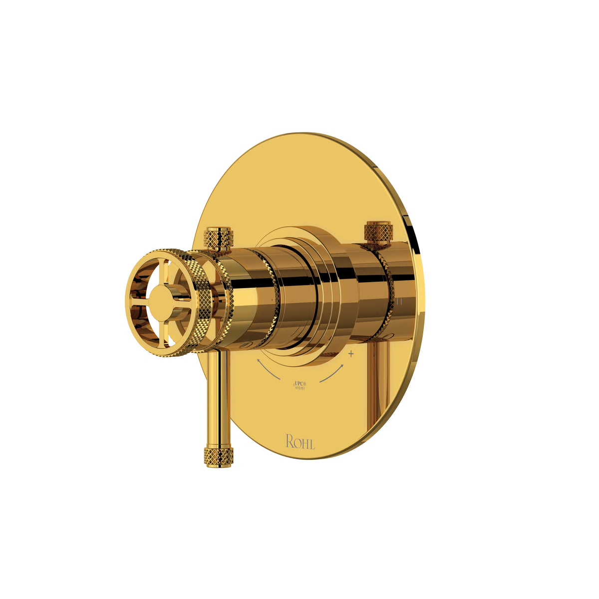 ROHL Campo 1/2" Therm & Pressure Balance Trim With 2 Functions TCP44W1 - Unlacquered Brass