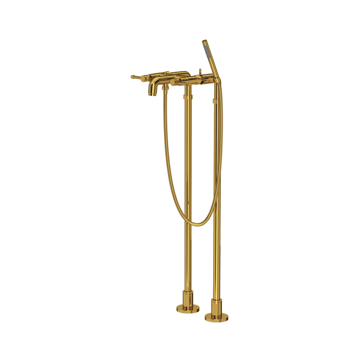ROHL Campo Floor Mount Tub Filler AKIT3302NIL - Unlacquered Brass