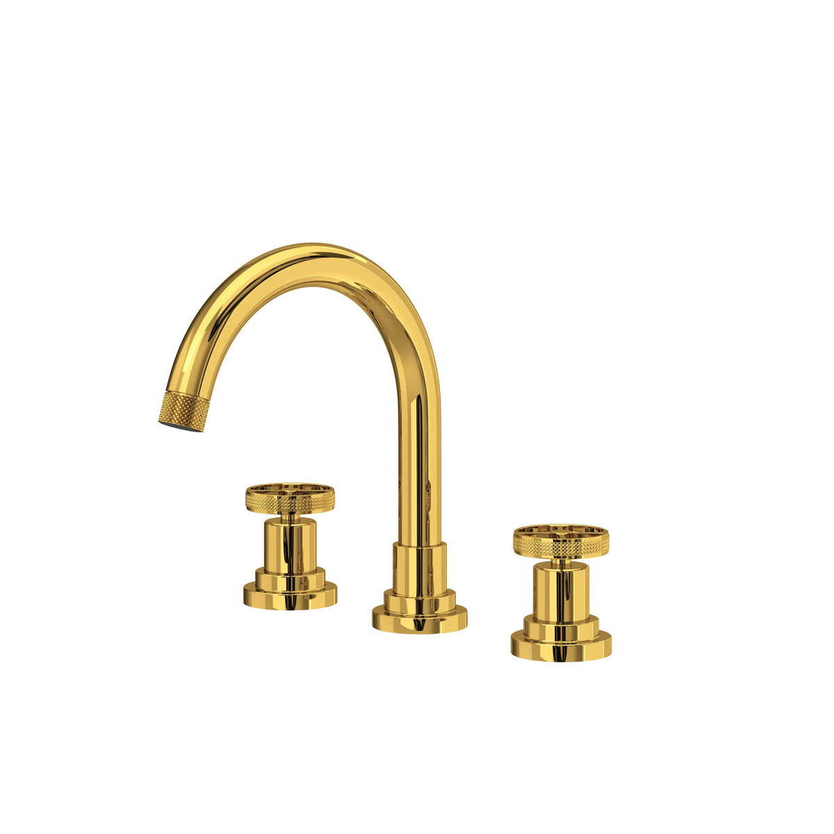 ROHL Campo Widespread Bathroom Faucet With C-Spout CP08D3IW - Unlacquered Brass