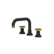 ROHL Campo Widespread Lavatory Faucet With U-Spout A3318IWMBU-2 - Matte Black/Unlacquered Brass