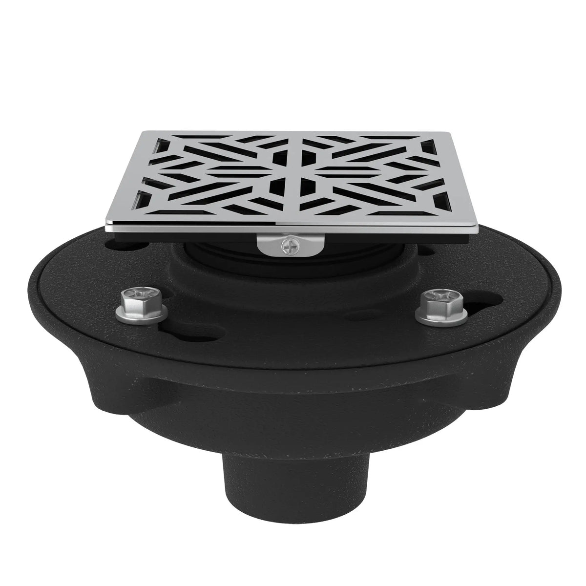 ROHL Cast Iron 2" No Hub Drain Kit With 3144 Mosaic Decorative Cover SDCI2-3144 - Polished Chrome