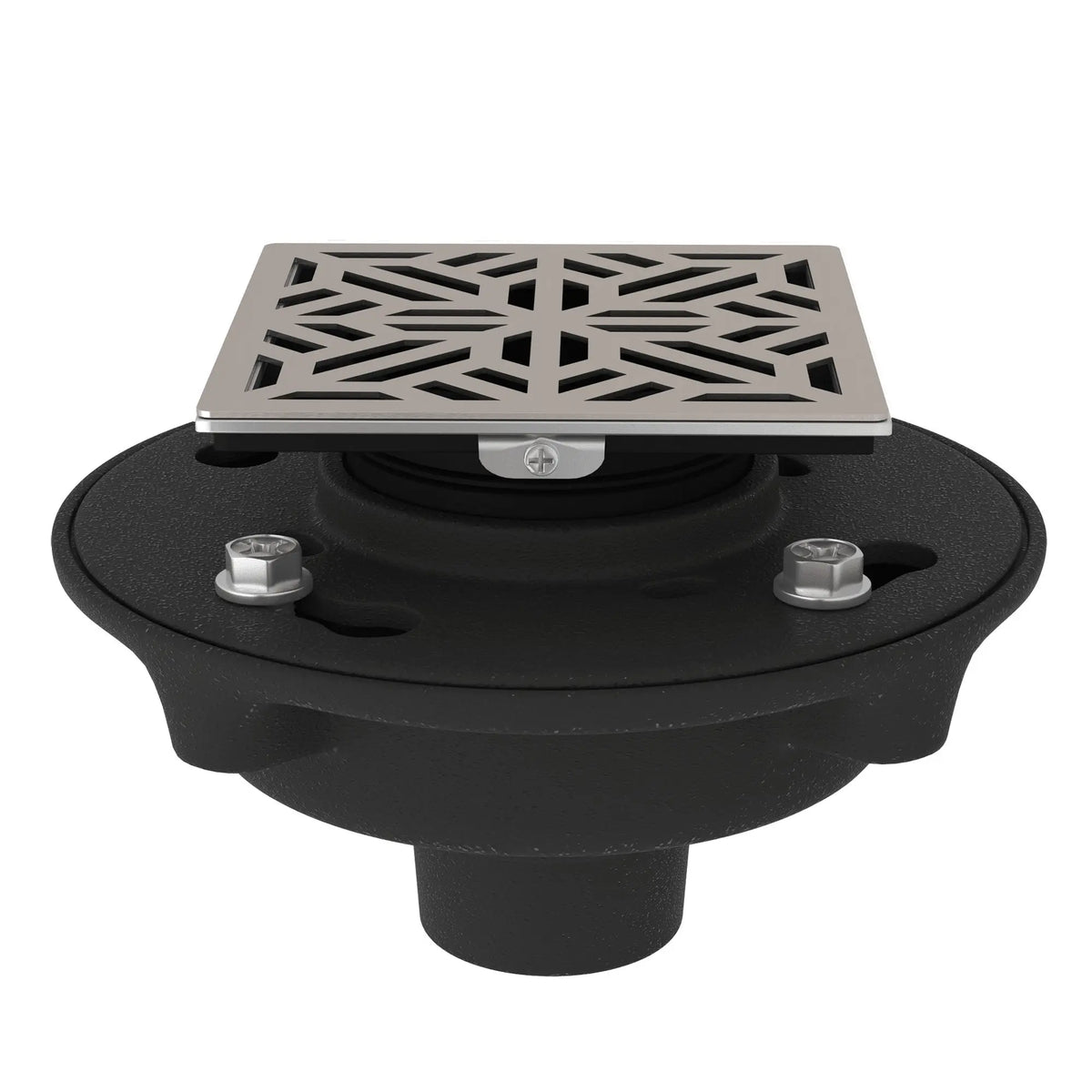 ROHL Cast Iron 2" No Hub Drain Kit With 3144 Mosaic Decorative Cover SDCI2-3144 - Satin Nickel