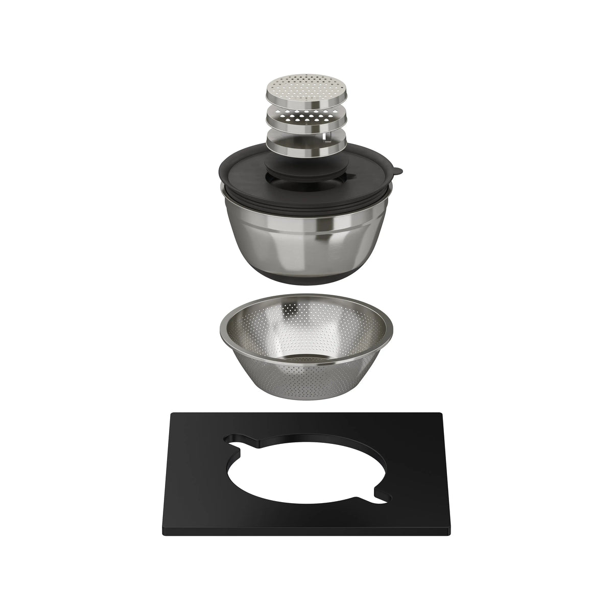 ROHL Colander And Mixing Bowl With Lid And Grating Inserts For Workstation Sinks COL03 - Unfinished