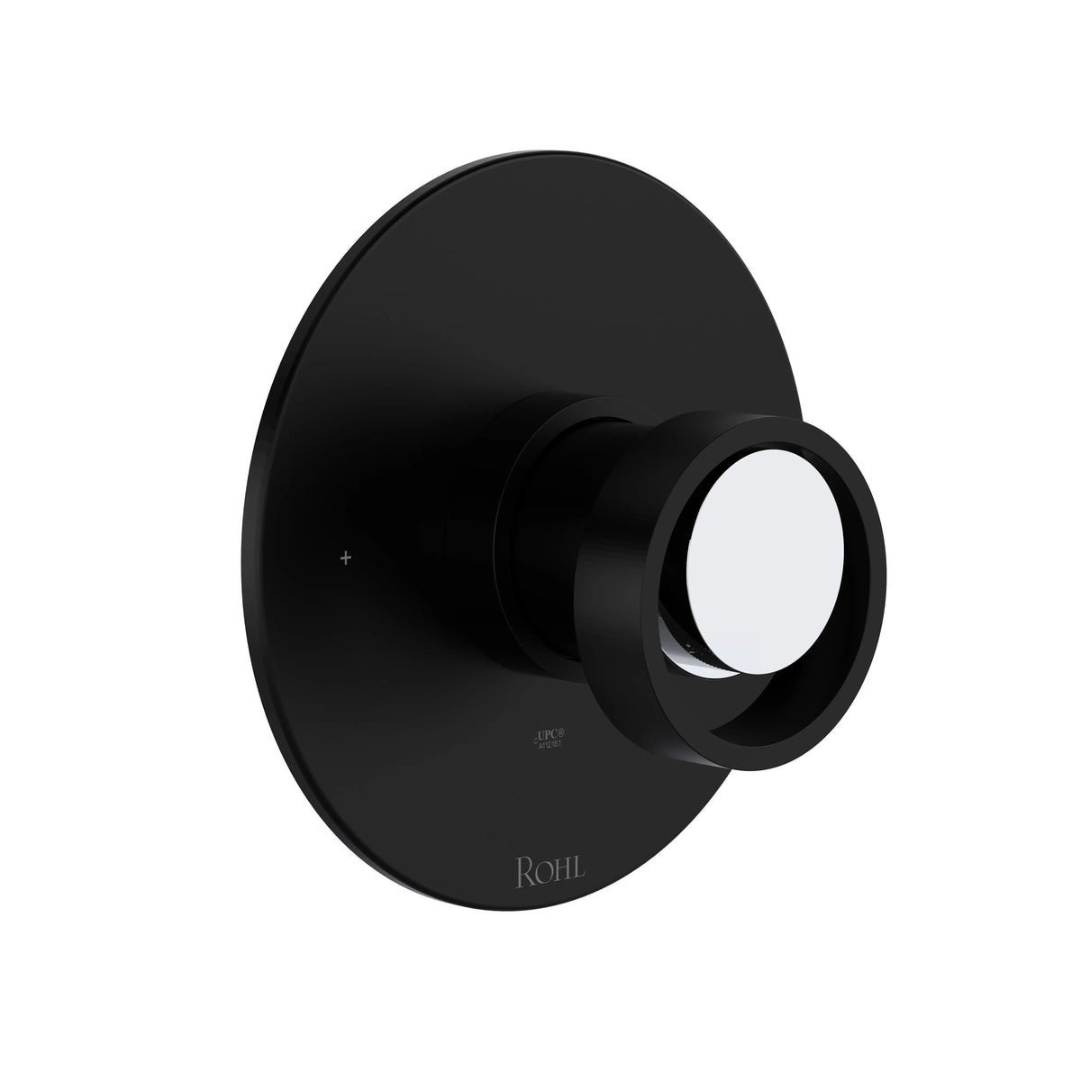 ROHL Eclissi 1/2" Pressure Balance Trim TEC51W1 - Matte Black/Polished Chrome