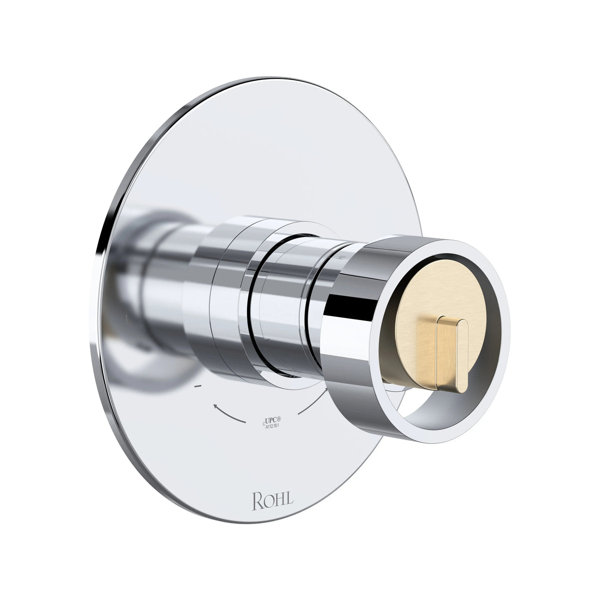ROHL Eclissi 1/2" Therm & Pressure Balance Trim With 2 Functions TEC44W1 - Polished Chrome/Satin Nickel