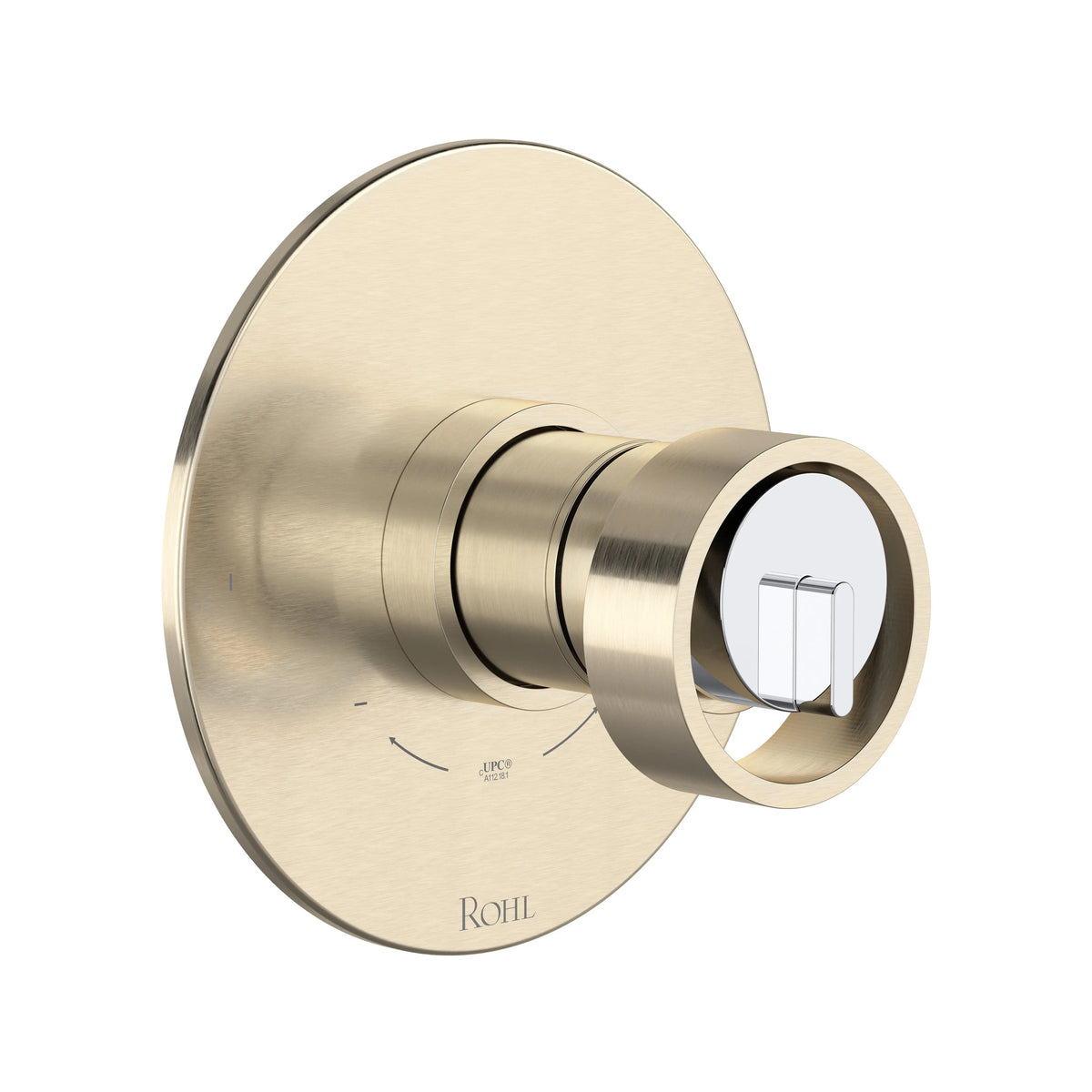 ROHL Eclissi 1/2" Therm & Pressure Balance Trim With 2 Functions TEC44W1 - Satin Nickel/Polished Chrome