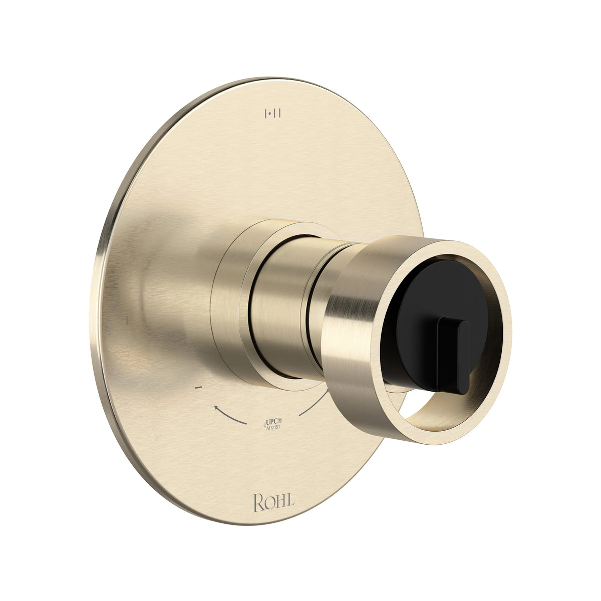 ROHL Eclissi 1/2" Therm & Pressure Balance Trim With 3 Functions TEC23W1 - Satin Nickel/Matte Black