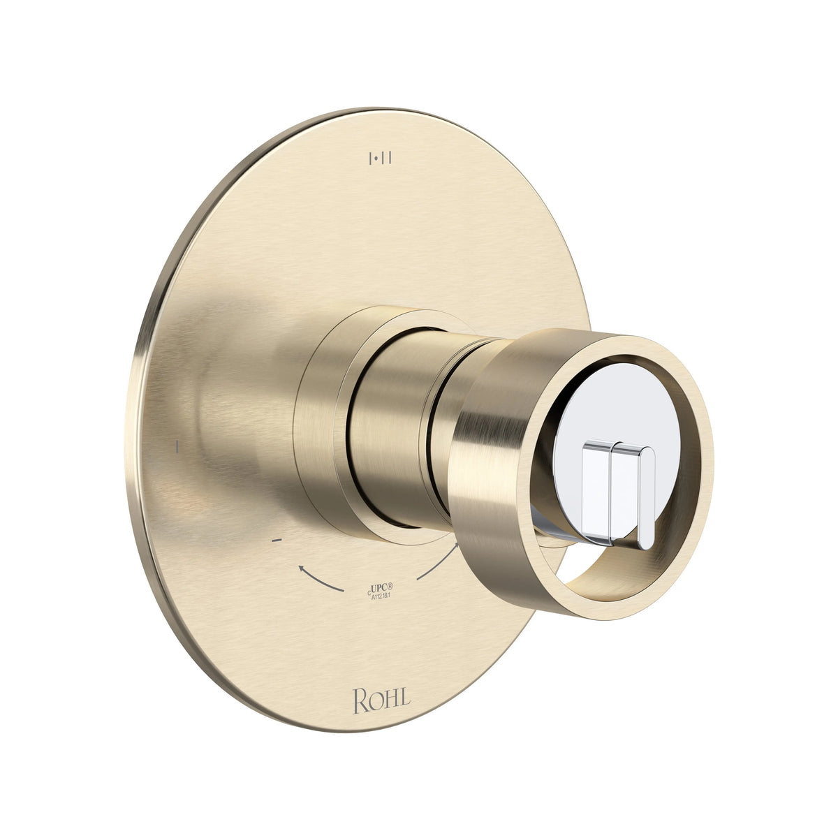 ROHL Eclissi 1/2" Therm & Pressure Balance Trim With 3 Functions TEC23W1 - Satin Nickel/Polished Chrome