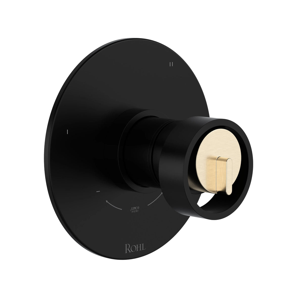 ROHL Eclissi 1/2" Therm & Pressure Balance Trim With 5 Functions TEC45W1 - Matte Black/Satin Nickel