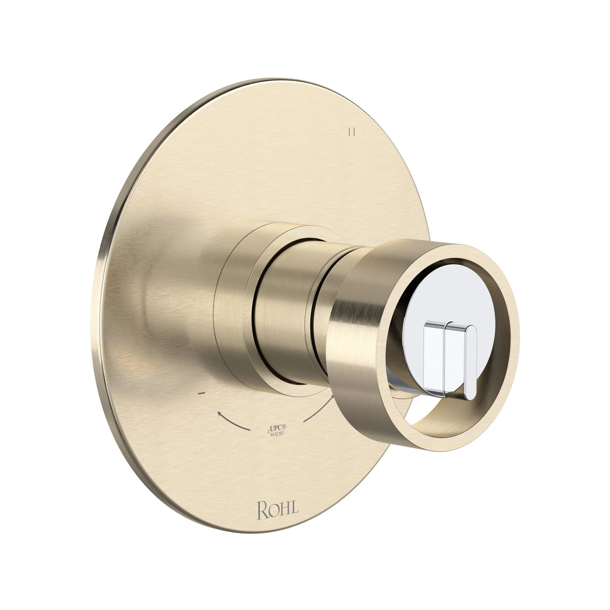 ROHL Eclissi 1/2" Therm & Pressure Balance Trim With 5 Functions TEC45W1 - Satin Nickel/Polished Chrome