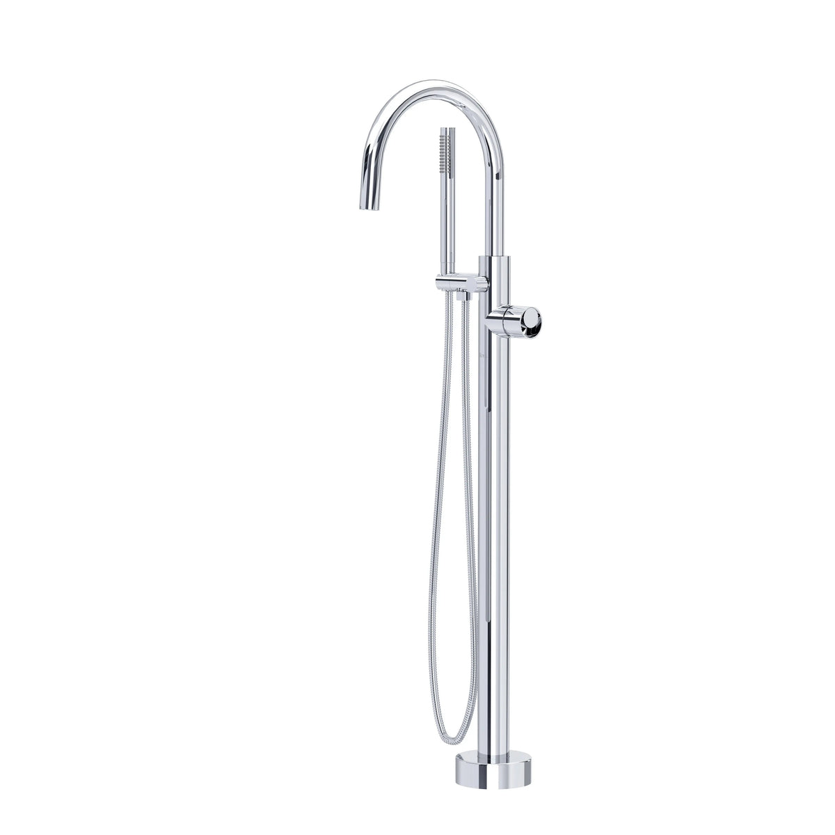 ROHL Eclissi Single Hole Floor Mount Tub Filler Trim With C-Spout TEC06HF1 - Polished Chrome