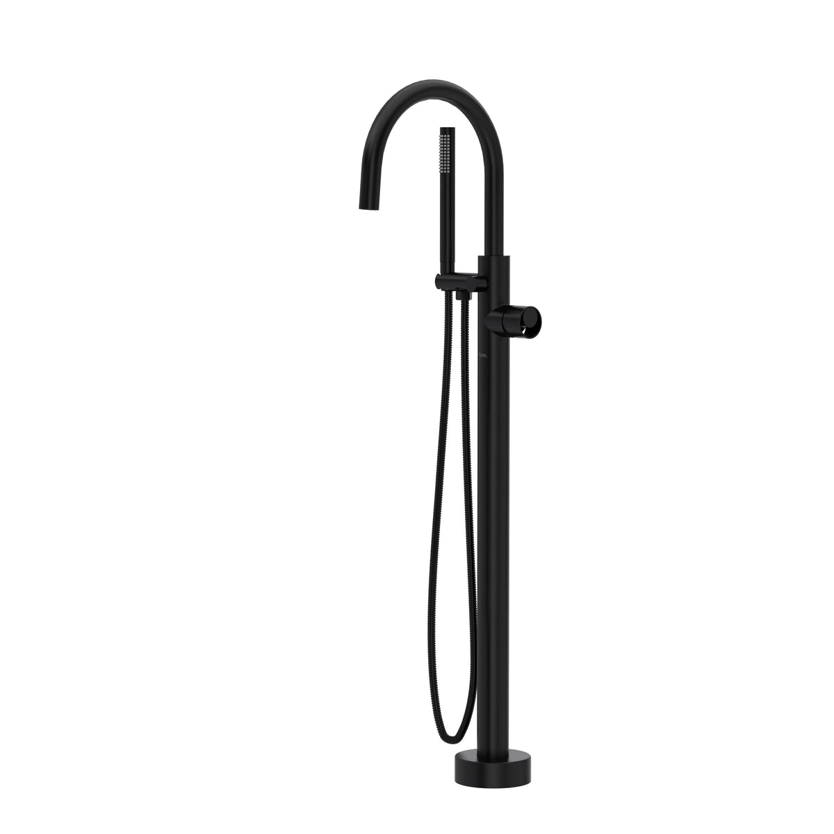 ROHL Eclissi Single Hole Floor Mount Tub Filler Trim With C-Spout TEC06HF1 - Matte Black