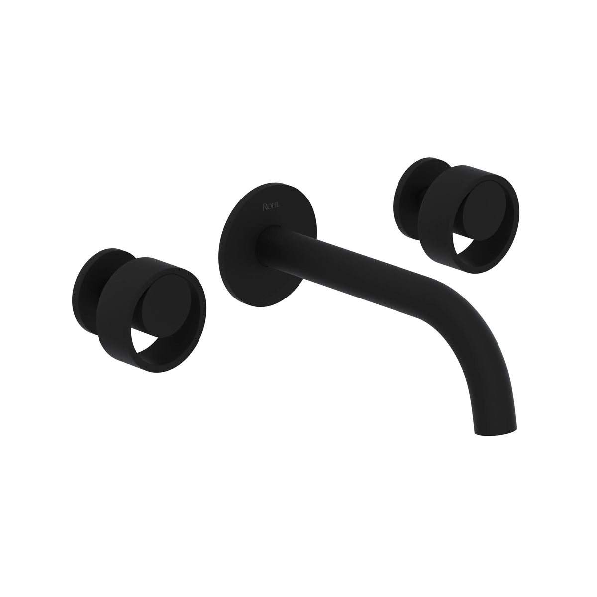 ROHL Eclissi Wall Mount Lavatory Faucet Trim With C-Spout EC08W3 - Matte Black