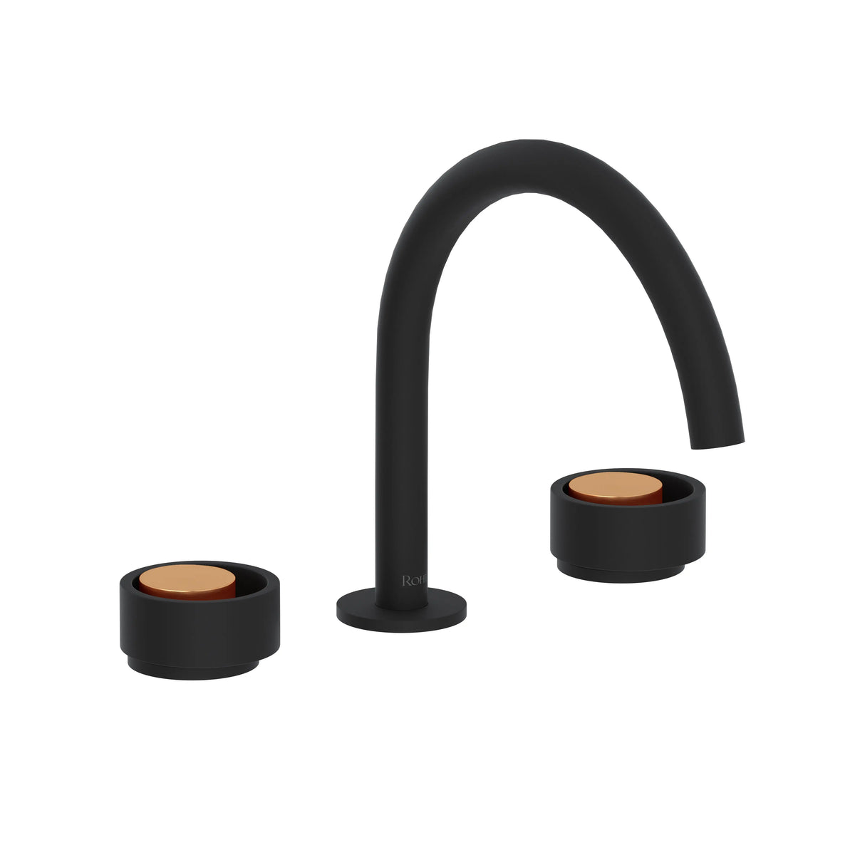 ROHL Eclissi Widespread Lavatory Faucet With C-Spout EC08D3 - Matte Black/Satin Gold