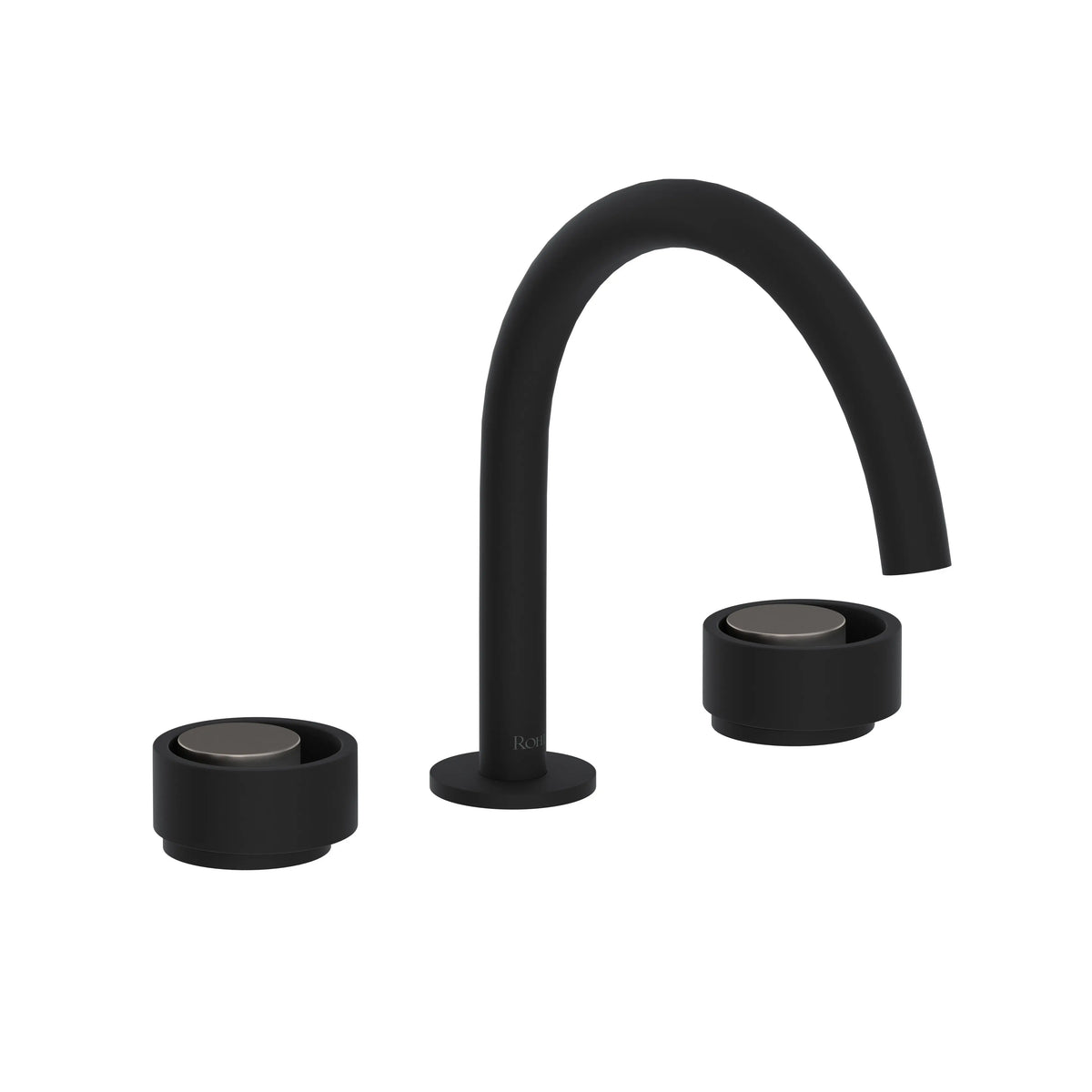 ROHL Eclissi Widespread Lavatory Faucet With C-Spout EC08D3 - Matte Black/Satin Nickel