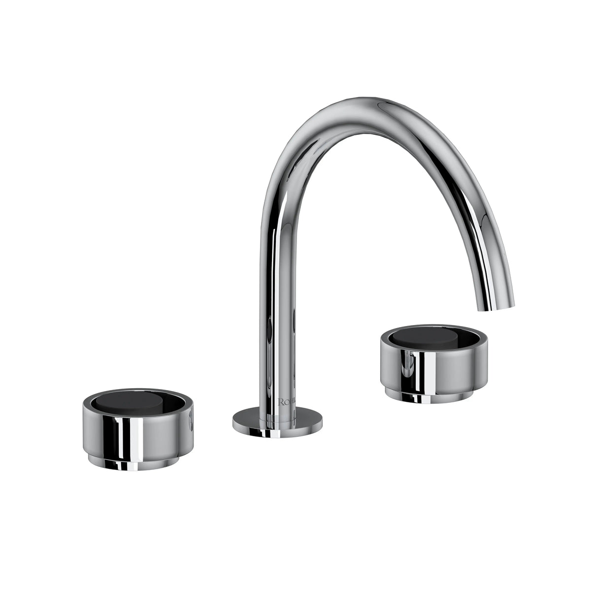 ROHL Eclissi Widespread Lavatory Faucet With C-Spout EC08D3 - Polished Chrome/Matte Black